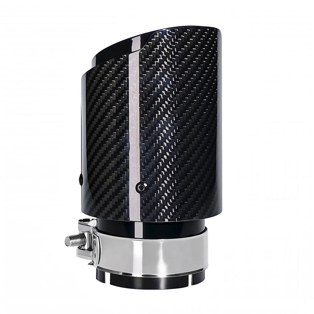 2"Inlet 3"Outlet Car Exhaust Tips Carbon Fiber Tailpipe Exhaust Pipe Tail Throat Tail Pipe Burnt Need Height>3.5 Inch Widht>3.5 Inch