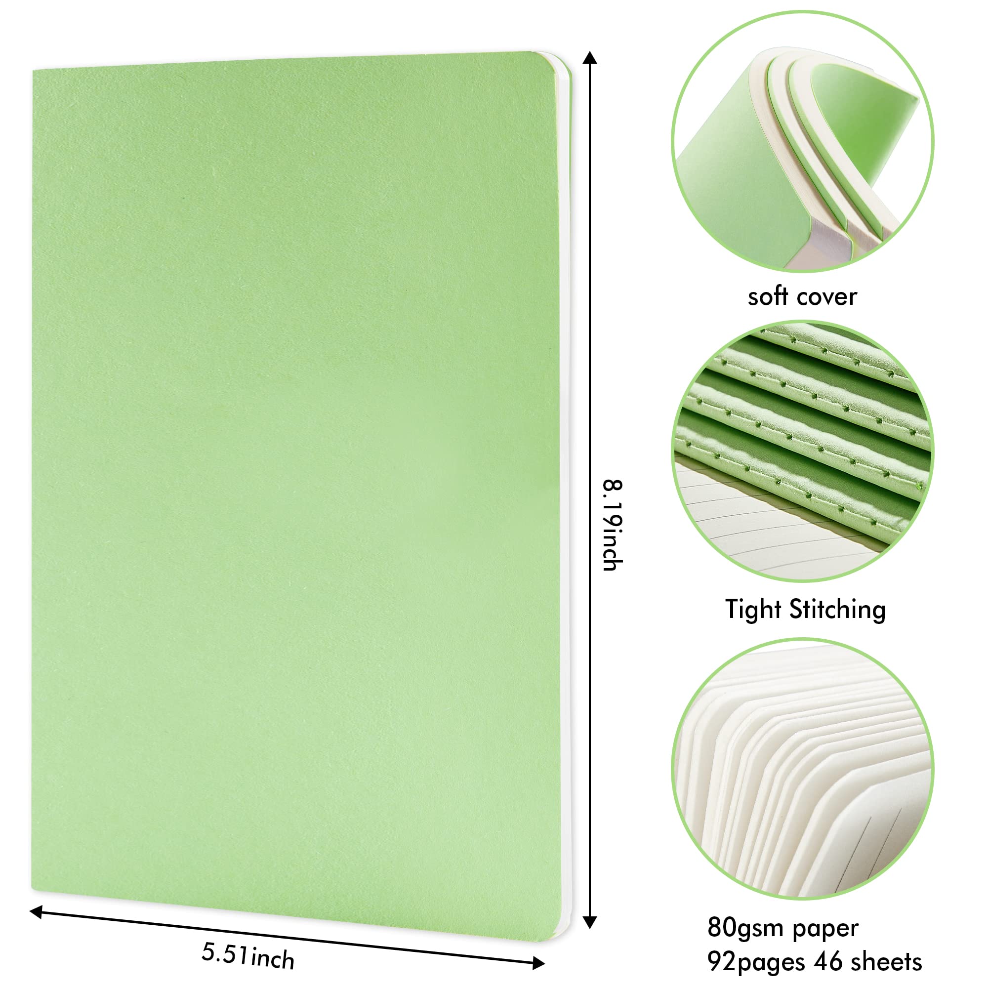 36 Pack Soft Cover Journal Bulk, Feela Lined Blank Travel Journal for Women Men Writing, Notebooks College Ruled for Work, Note Taking Notebook School Business Supplies, 8.2” x 5.5”, A5, Berry
