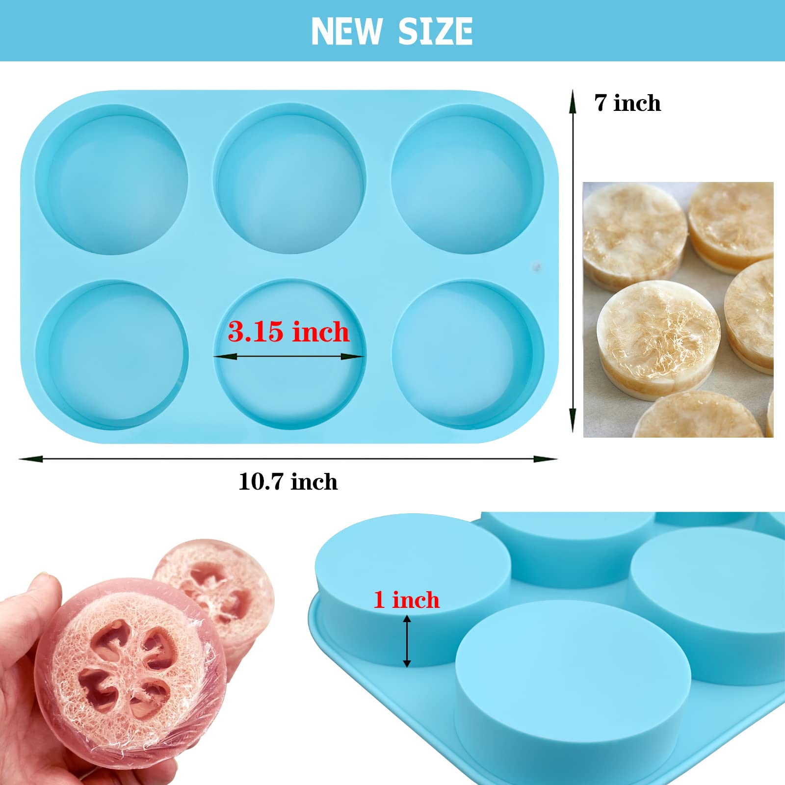 Sakolla 2 Pack Insect Silicone Soap Molds, 6-Cavity Dragonfly Butterfly Ladybug Shape Silicone Molds for Soap Making, DIY Baking Mold for Lotion Bars, Chocolate, Candy, Muffin, Biscuit, Cookie Pans