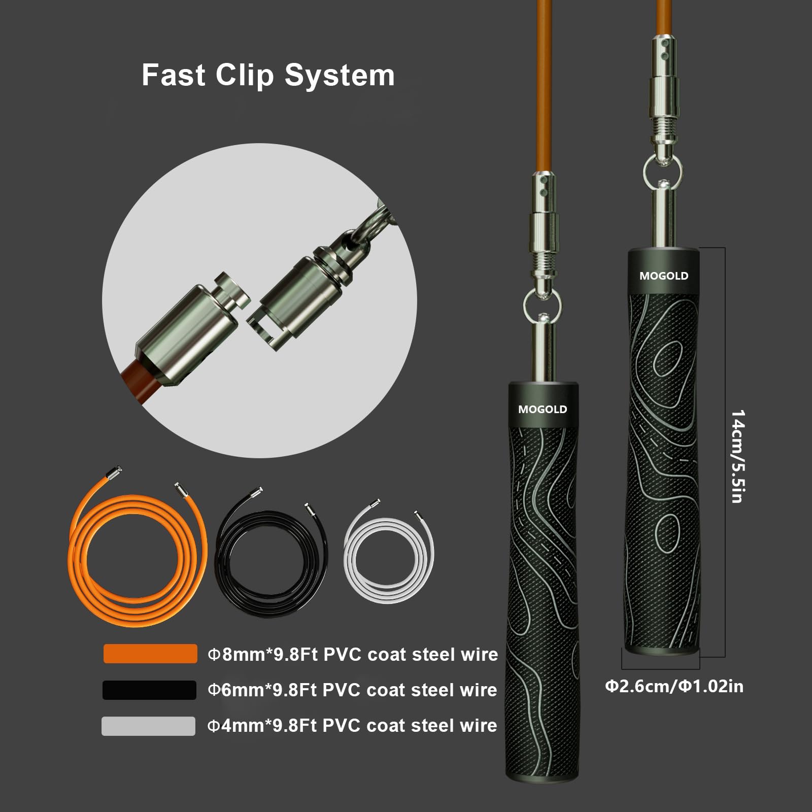 Weighted Jump Rope for Men Women -Interchangeable 1/5lb 1/4lb 1/2lb Heavy jump ropes - 360 Degree Spin - Length Adjustable,Ergonomics Leather Grip Skipping Rope for Fitness Weight Loss & More