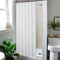 jinchan Small Stall Black and White Shower Curtain 36x72 Inches Inky Herringbone Chevron Zig Zag Waterproof Fabric Modern Farmhouse Shower Curtains for Bathroom with 7 Hooks