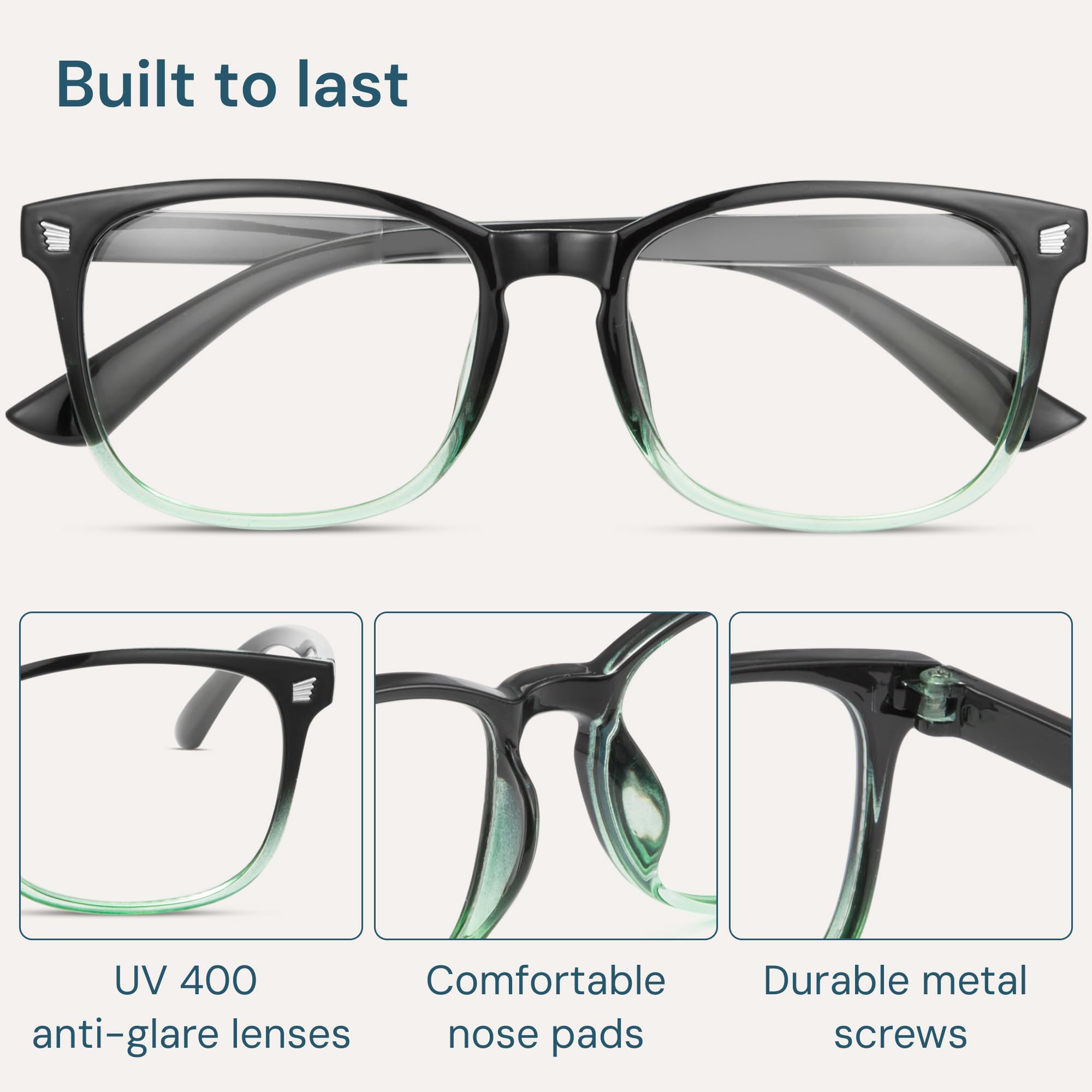 Gaoye Transparent, Clear Blue Light Glasses for Computer & Gaming - Anti UV Ray Lenses, Scratch-Resistant & Comfort Fit