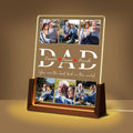 Personalized Fathers Day Birthday Gifts For Daddy Dad From Daughter Son Wife, Custom Acrylic Plaque Light Up Picture Frame, Customized Dad Gifts For Husband Men Papa Fathers Day Christmas