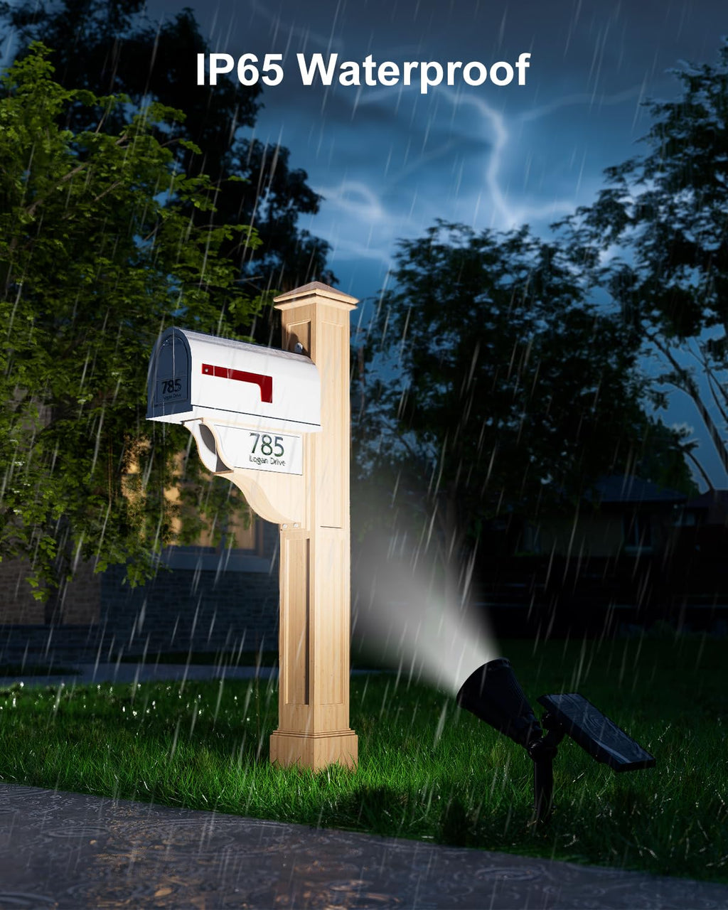 Solar Power Spot Lights Outdoor Waterproof for Christmas Decorations, Flag, Tree, Wreath, Santa Claus, Snowman, Bright LED Landscape Lamp Uplights for Outside Garden, Yard, Patio, Sidewalk,Warm White