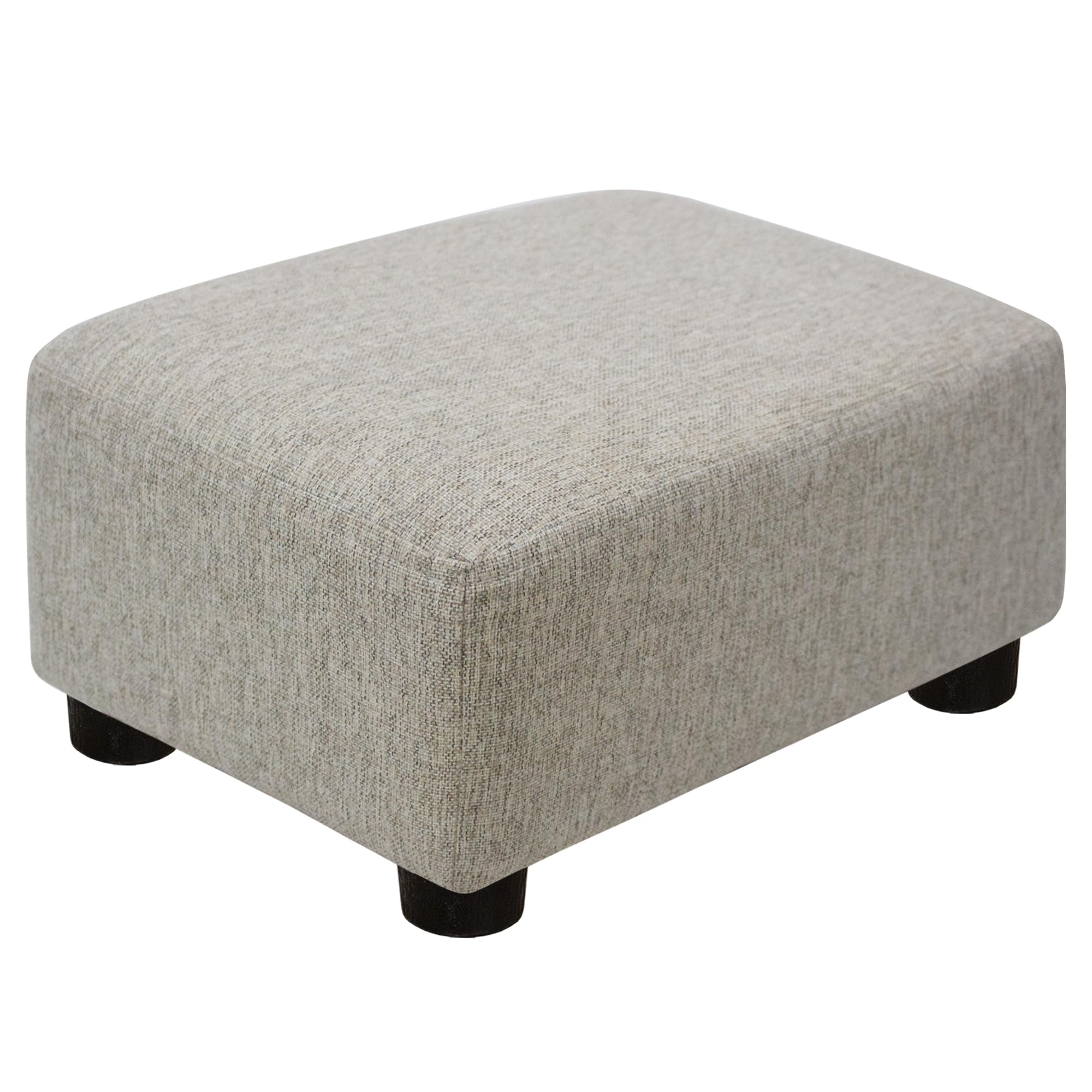 CAROLMADE Small Foot Stool Ottoman Footstool with Legs Under Desk Footrest for Living Room Bedroom and Office, Black