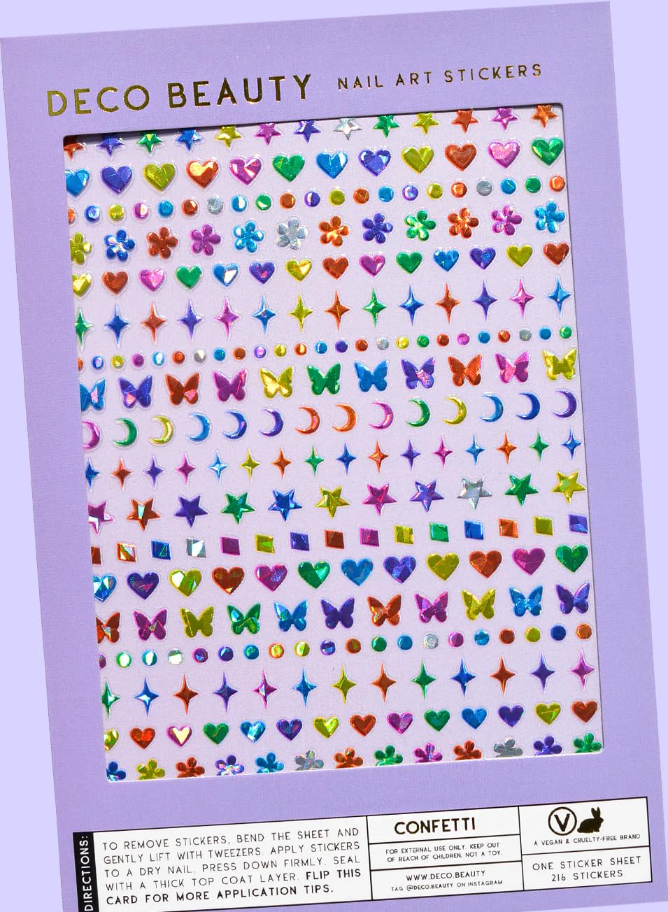 Deco Beauty 90s Baby - Super Thin & Easy-to-Apply Nail Art with The Cutest Designs - Durable & Long-Lasting Nail Art Stickers and Decals for Women, for DIY at-Home Manicures & Salon-Quality Nails