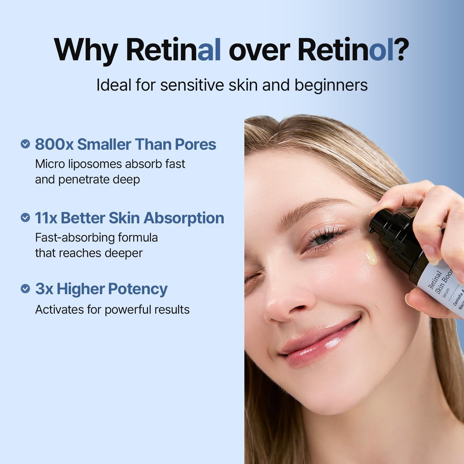 MEDITHERAPY Retinal Skin Booster Serum | Retinaldehyde, Niacinamide Anti-Aging Serum - K-Beauty Facial Serum for Fine Lines, Firming & Radiance | Hydrating Face Serum All Skin Types, 5.07 fl oz