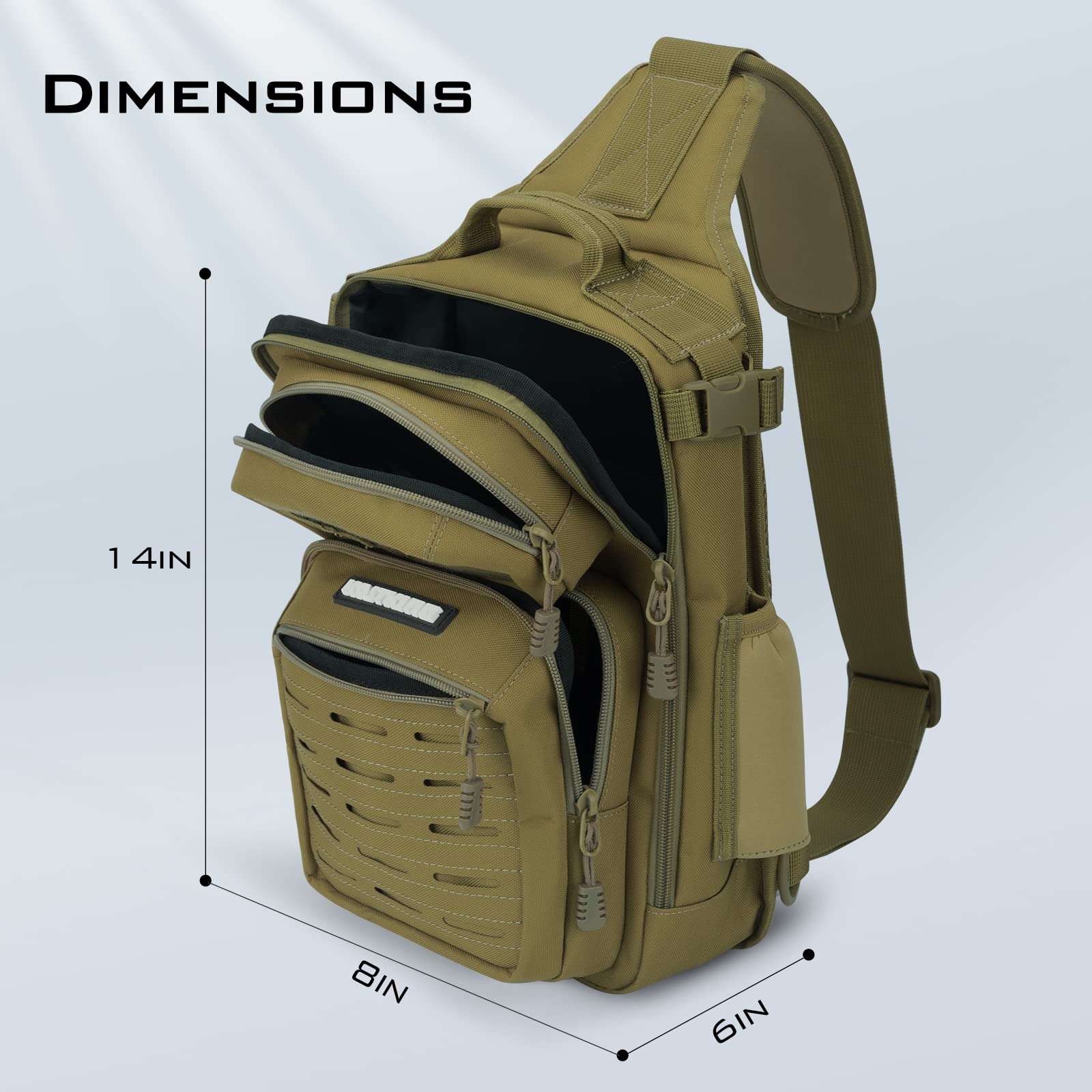 KastKing BlowBak Tactical Sling Tackle Bag-Lightweight Fishing Backpack Storge Fishing Gear and Equipment,Gift for Men