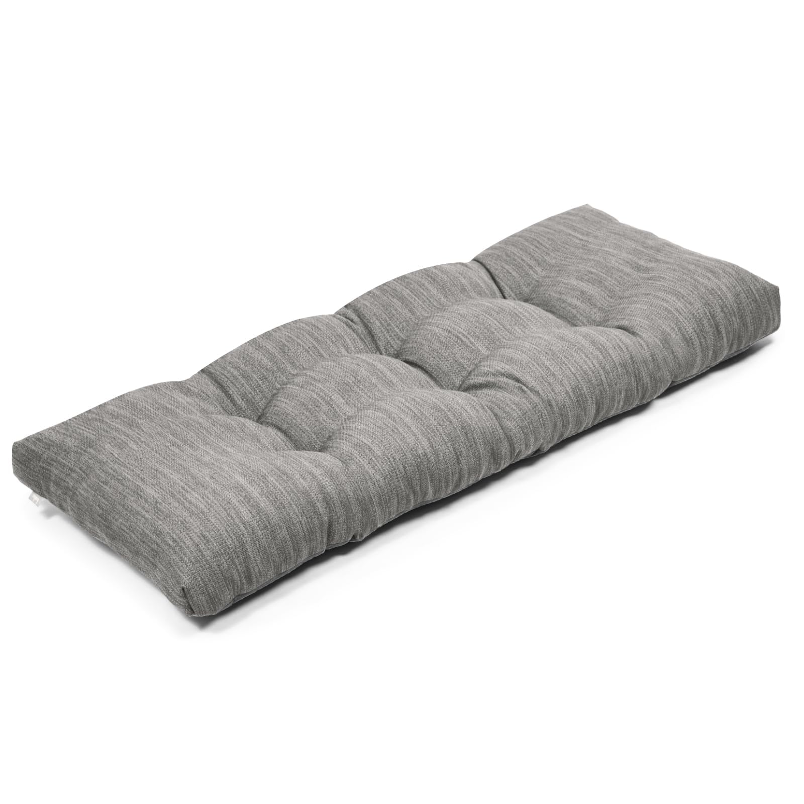 baibu 36 Inch Classic Solid Color Bench Cushion with Ties, Super Soft Indoor Outdoor Rectangle Bench Seat Cushion Standard Size Foam Pad with Non-Slip Bottom - One Pad Only (Beige, 36x15x3in)
