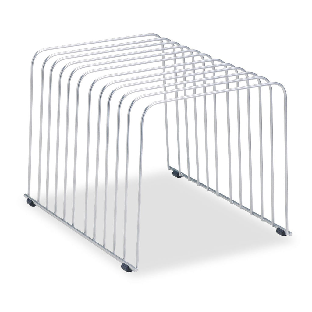 Fellowes Desktop Organizer, 11 Sections, 9" x 11.375" x 8", Wire, Silver (72012) | (72012)