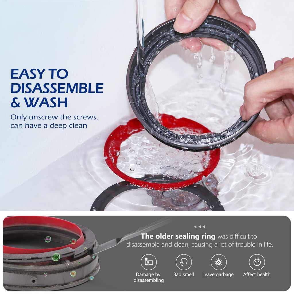 Dust Bin Part Sealing Ring Replacement Compatible with Dyson Cyclone V10 SV12 Vacuum Cleaner Dirt Cup Part Dust Bucket Bin Sealing Ring Assembly