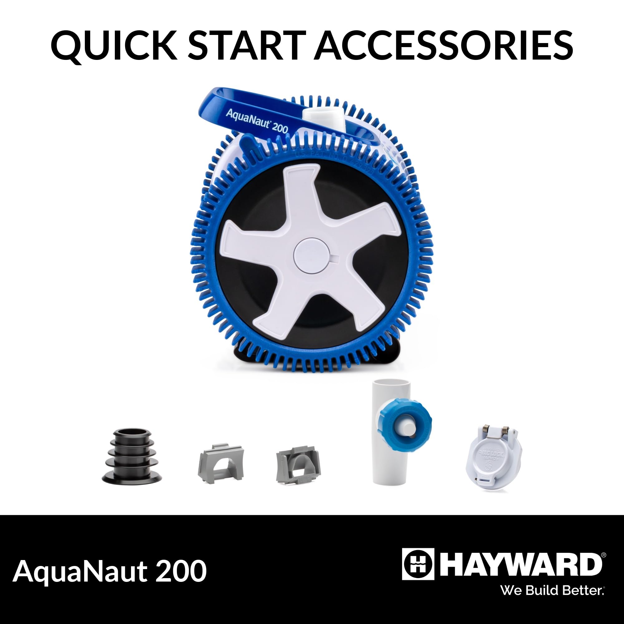 Hayward Aquanaut 200 Suction Pool Cleaner for In-Ground Pools up to 16 x 32 ft (Automatic Pool Vacuum) W3PHS21CST