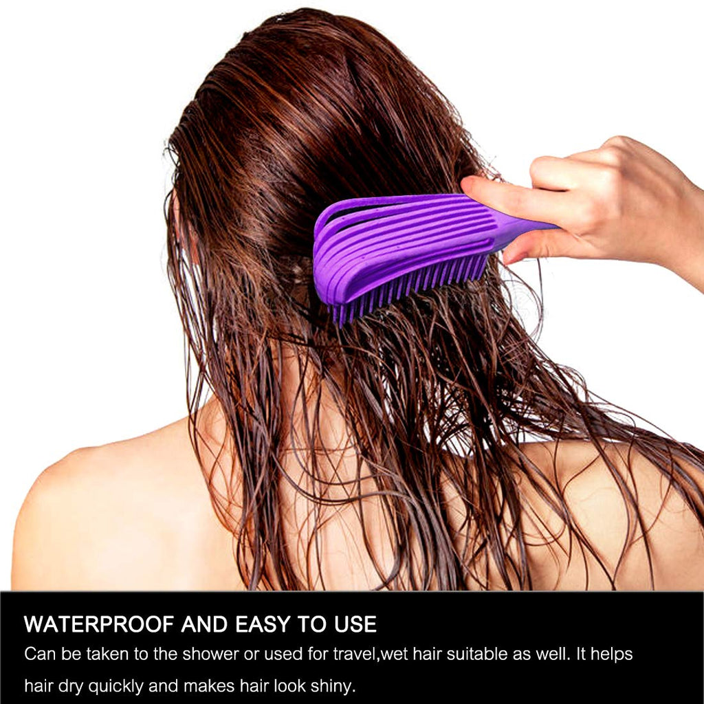 Detangling Brush for Afro America/African Hair Textured 3a to 4c Kinky Wavy/Curly/Coily/Wet/Dry/Oil/Thick/Long, Knots Detangler Scalp Massage Comb Hair Detangler for Women (1 pc, Purple)