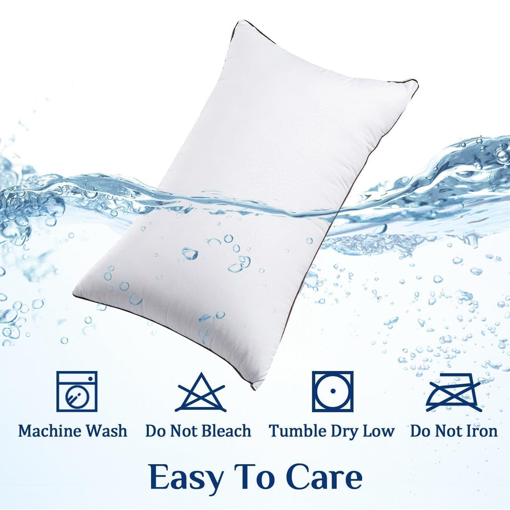 JOLLYVOGUE Standard Pillows Set for Sleeping, Cooling and Supportive Pillows Full Size for Side and Back Sleepers, Down Alternative Hotel Collection Sleeping Pillow