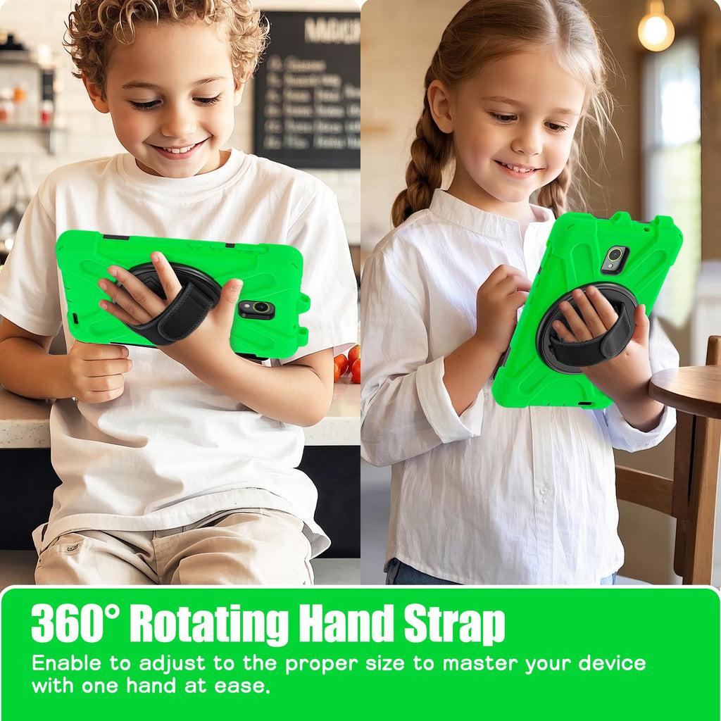 Samsung Galaxy Tab Active5/Active 3 8.0 Case, with 360 Stand, Handle Hand Strap & Shoulder Strap for Galaxy Tab Active5 8" 2024 X300/X307, Active3 8" 2020 T570/T575/T577 (Black)