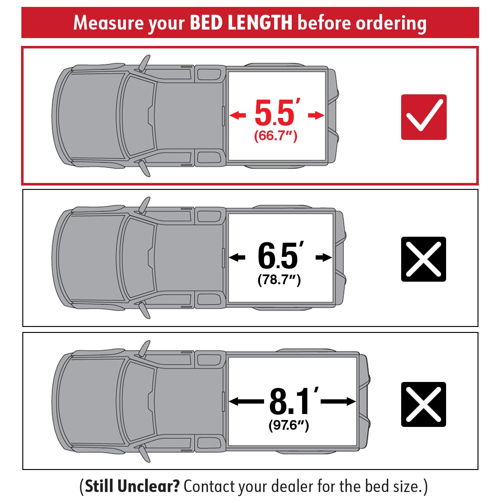 MaxMate Soft Roll-up Truck Bed Tonneau Cover Compatible with 2007-2013 Toyota Tundra | 5.5' (67") Bed | TCT169038