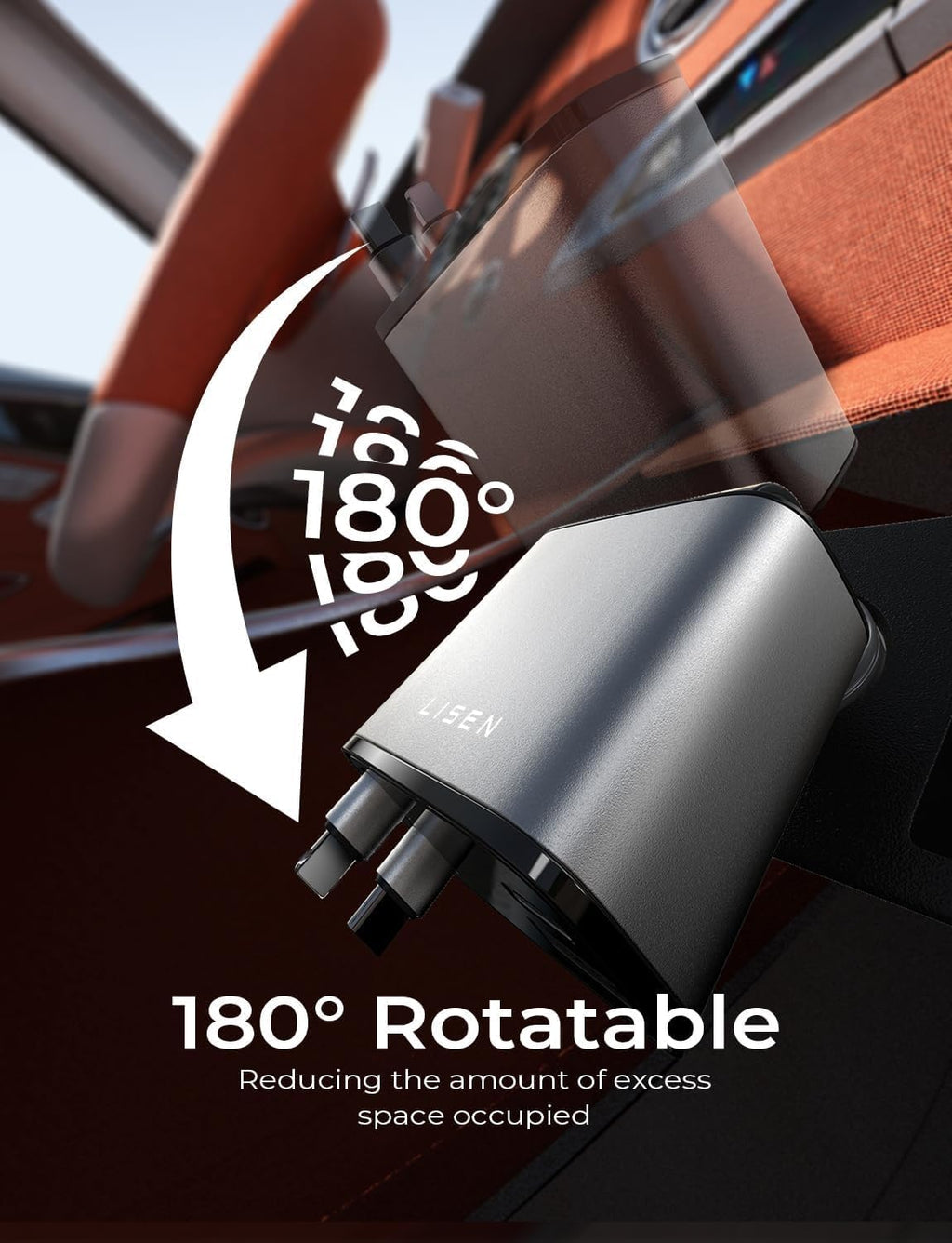 LISEN Retractable Car Charger, 84W Car Charger USB C Fast Charger Adapter for iPhone, Car Accessories for Men Women, Birthday Gifts for Fathers Day for Men Dad Husband, for iPhone 17 16 15 14 13 12 11