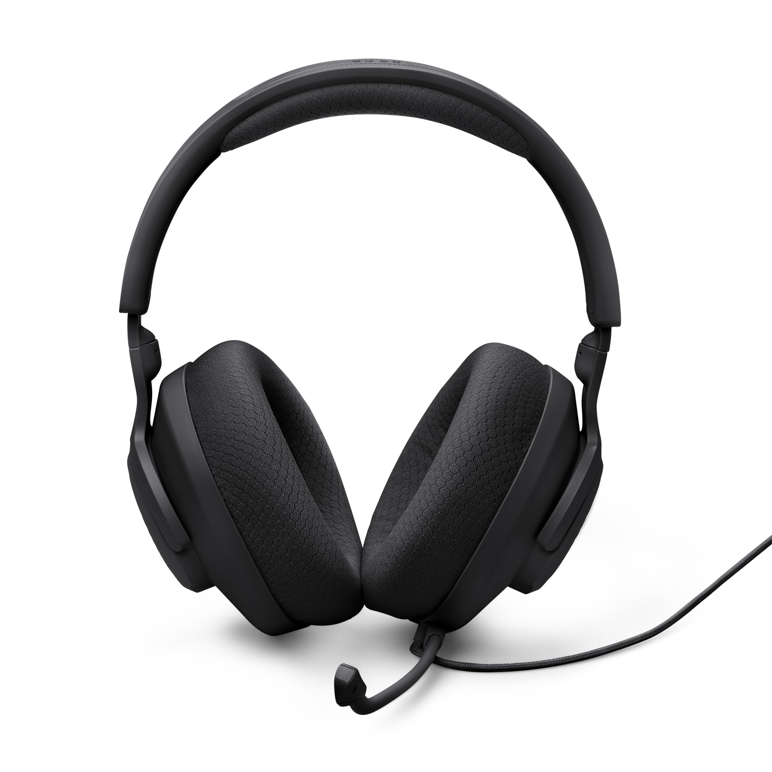 JBL Quantum 100M2 - Wired Over-Ear Gaming Headset with omnidirectional, Detachable mic with Mute Option and Fabric-Covered Memory Foam Ear Cushions, Compatible with All Platforms (Black)