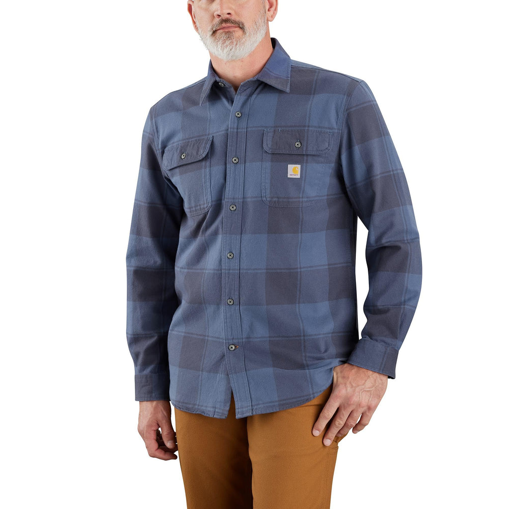 Carhartt Men's Loose Fit Heavyweight Flannel Long-Sleeve Plaid Shirt