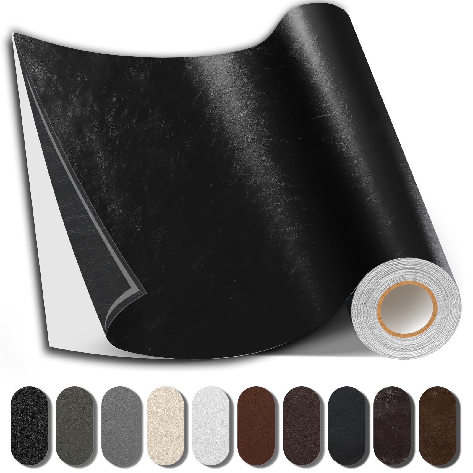 Shagoom Leather Repair Patch, Repair Patch Self Adhesive Waterproof, DIY Large Vinyl Patches for Couches, Furniture, Kitchen Cabinets, Wall （Beige, 3.5X79 Inch）