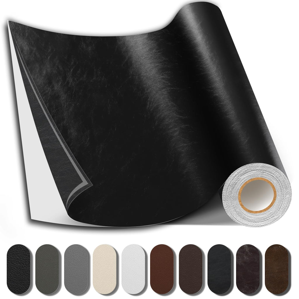 Shagoom Leather Repair Patch, Repair Patch Self Adhesive Waterproof, DIY Large Vinyl Patches for Couches, Furniture, Kitchen Cabinets, Wall （Beige, 3.5X79 Inch）