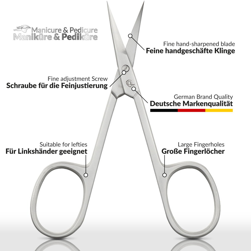 marQus - Straight nail scissors made in Germany Solingen for precise cutting of nails suitable as fingernail and toenail cutter with Premium Storage Case