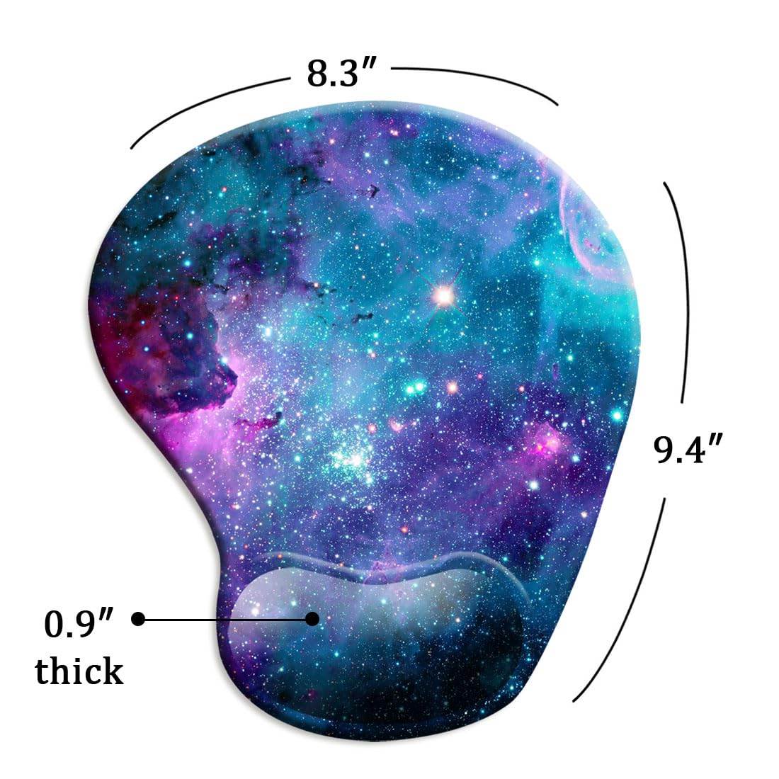 DOOKE Ergonomic Mouse Pad with Wrist Support and Coaster,Mouse Pads with Non-Slip PU Base for Home Office Working Studying Easy Typing & Pain Relief Aesthetic Art