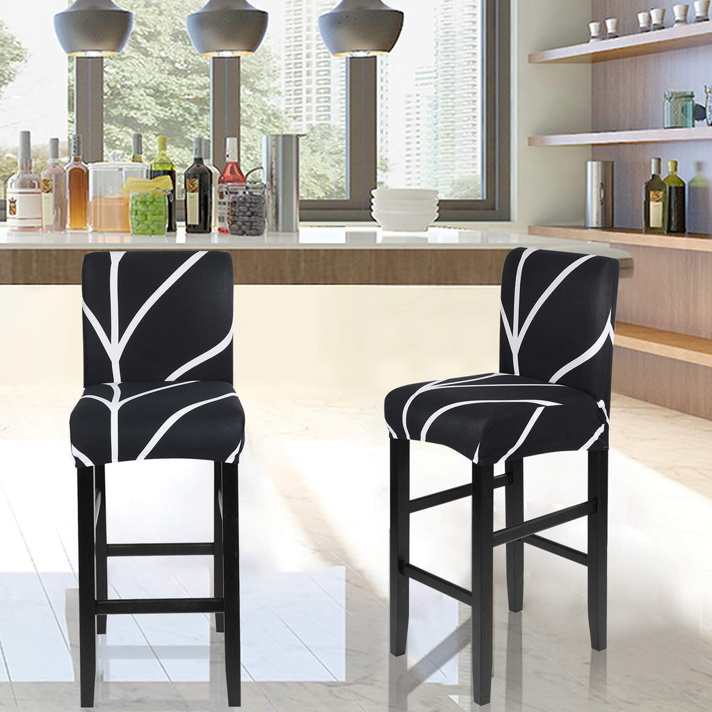 SearchI Bar Stool Covers Set of 2, Stretch Washable Barstool Seat Covers, Counter Height Chair Covers for Kitchen Dining Room Cafe (Ball Flower)