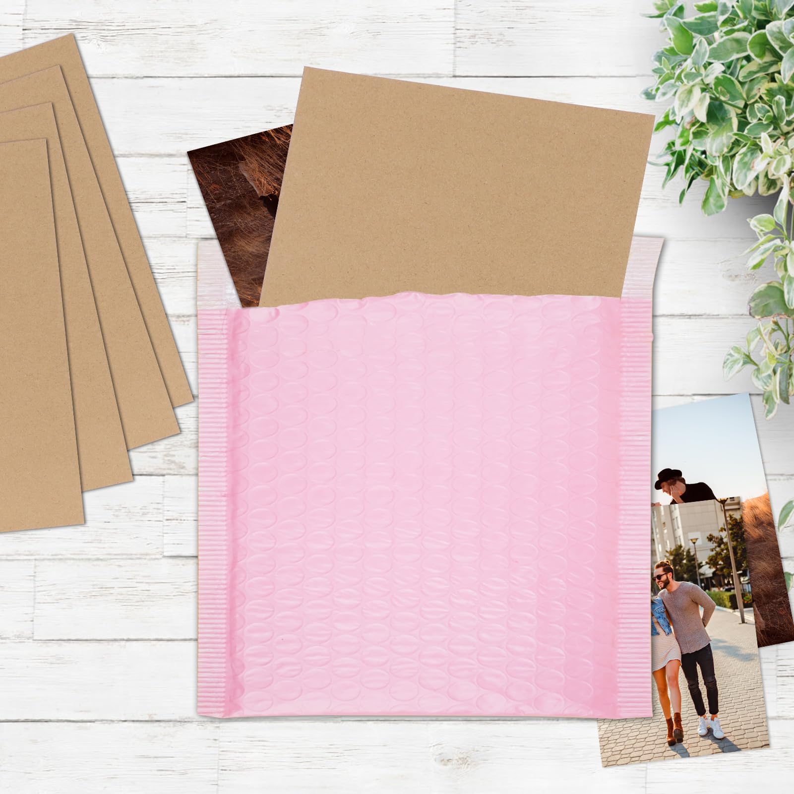 RLAVBL 200 Pack 3.5x4.5 White Corrugated Cardboard Sheets, Flat Cardboard Inserts for Shipping, Mailing, Packing, DIY Crafts