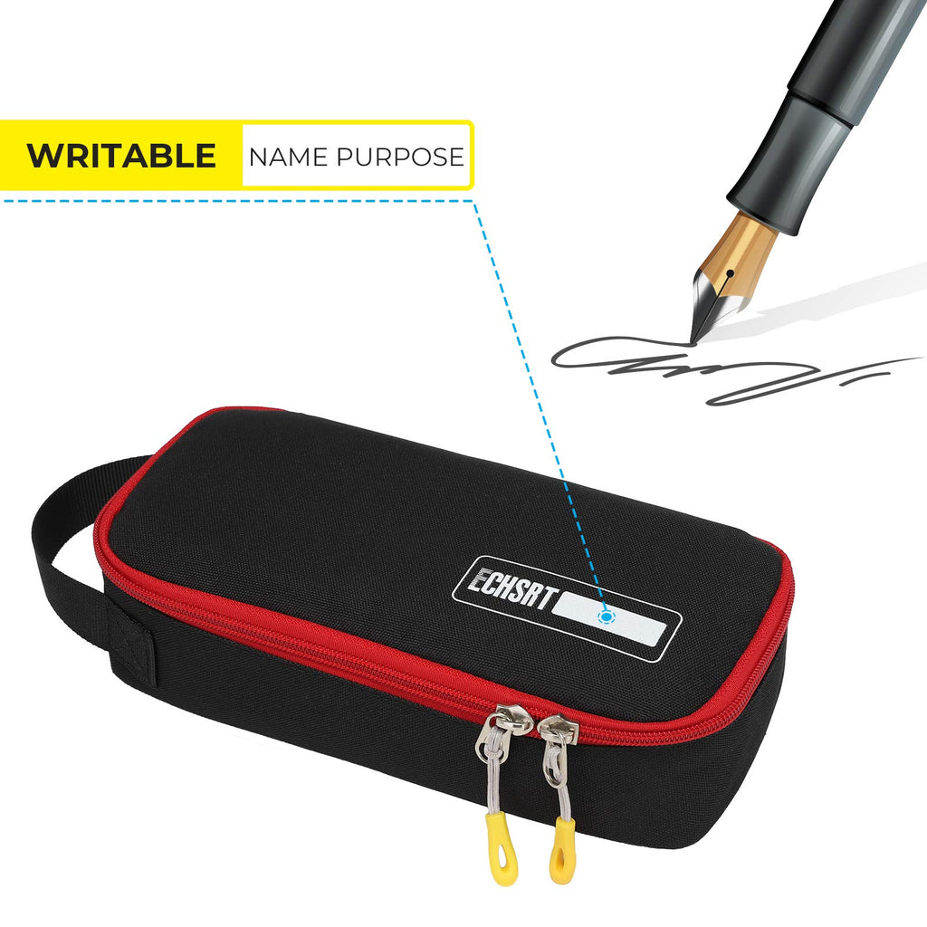 ECHSRT Large Pencil Case, Aesthetic Pen Pouch with Big Capacity, Minimalist Portable Stationery Bag with Handle for Office Organizer Aesthetic Pencil Cases