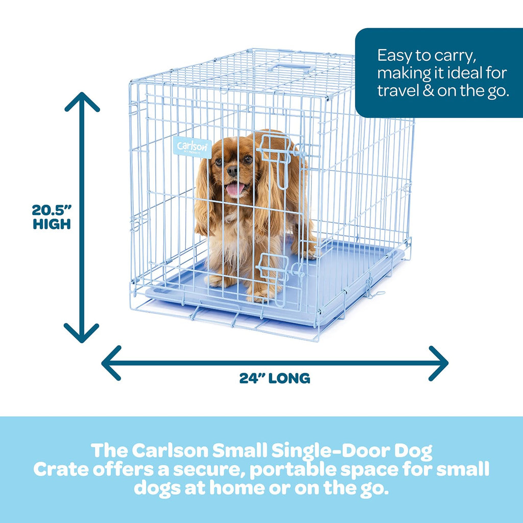 Carlson Secure and Compact Double Door Metal Dog Crate, Medium with Divider Panel