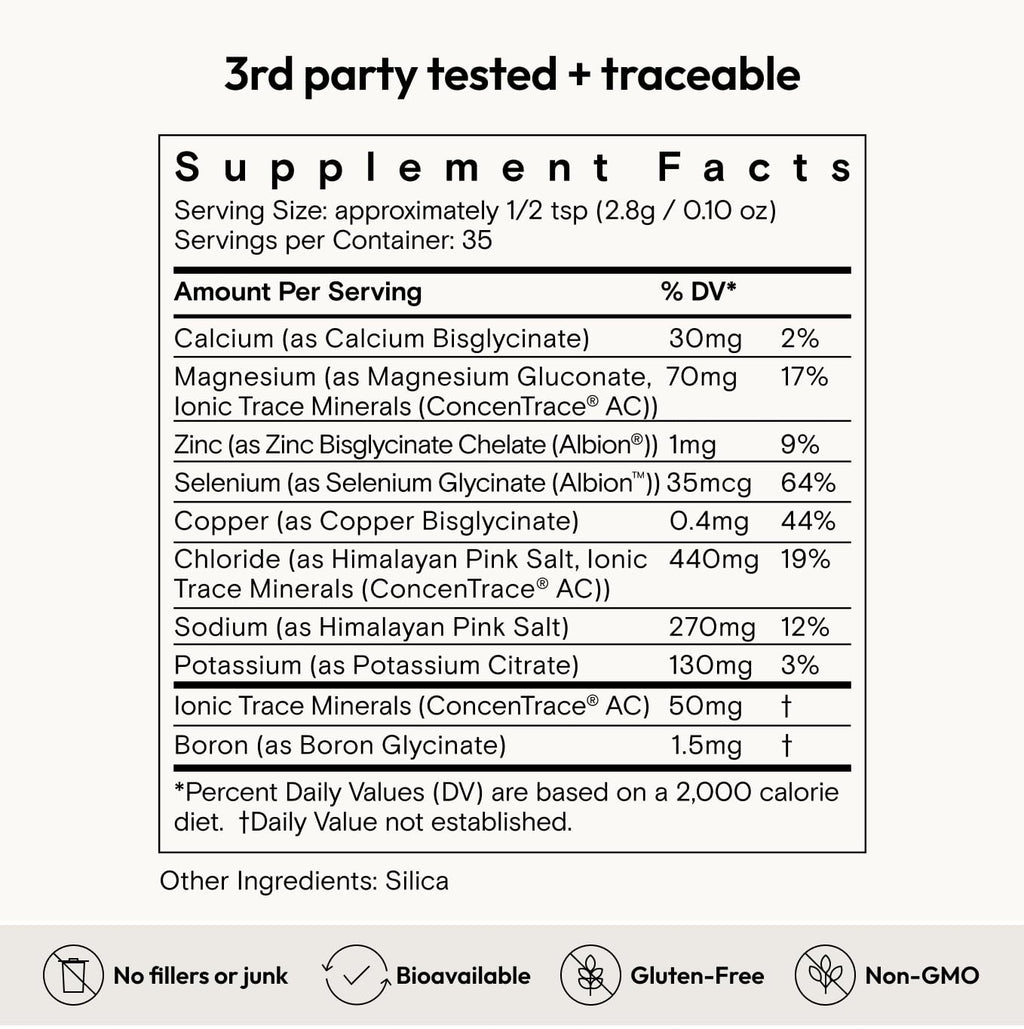 Moon Juice Mini Dew Electrolytes Powder - Sugar Free Minerals & Electrolyte Hydration Powder for Instant Hydration & Brain Support - Magnesium, Calcium, Potassium, Pink Salt, Pomelo, 30 Servings