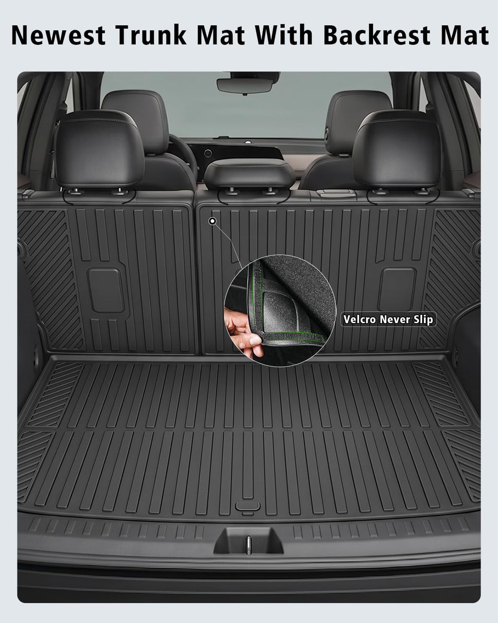 Floor Mats & Cargo Mat & Backrest Mat Custom for Toyota RAV4 Hybrid 2026 (Not for Cargo Area with Subwoofer) (Not for Phev), Door Sill Guards, All Weather TPE Floor Liners for RAV-4 2026 Accessories