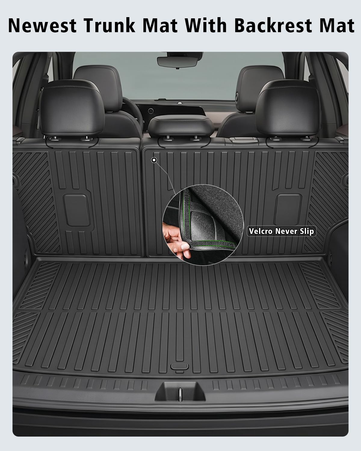 Floor Mats & Cargo Mat & Backrest Mat Custom for Toyota RAV4 Hybrid 2026 (Not for Cargo Area with Subwoofer) (Not for Phev), Door Sill Guards, All Weather TPE Floor Liners for RAV-4 2026 Accessories
