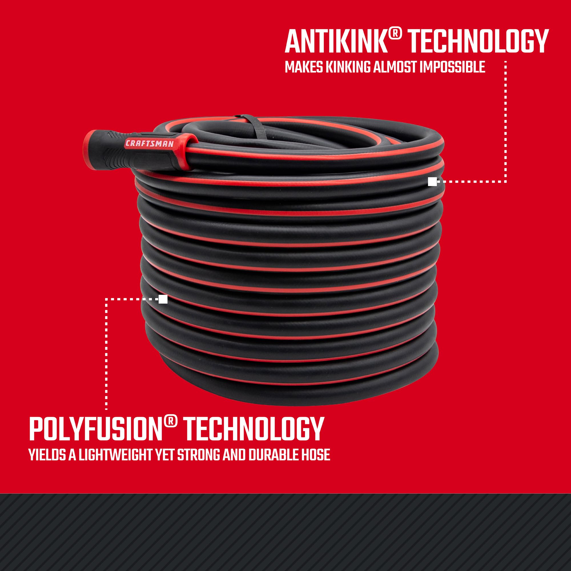 Craftsman Heavy Duty Professional Grade Garden Hose, 50 Feet x 5/8 Inch