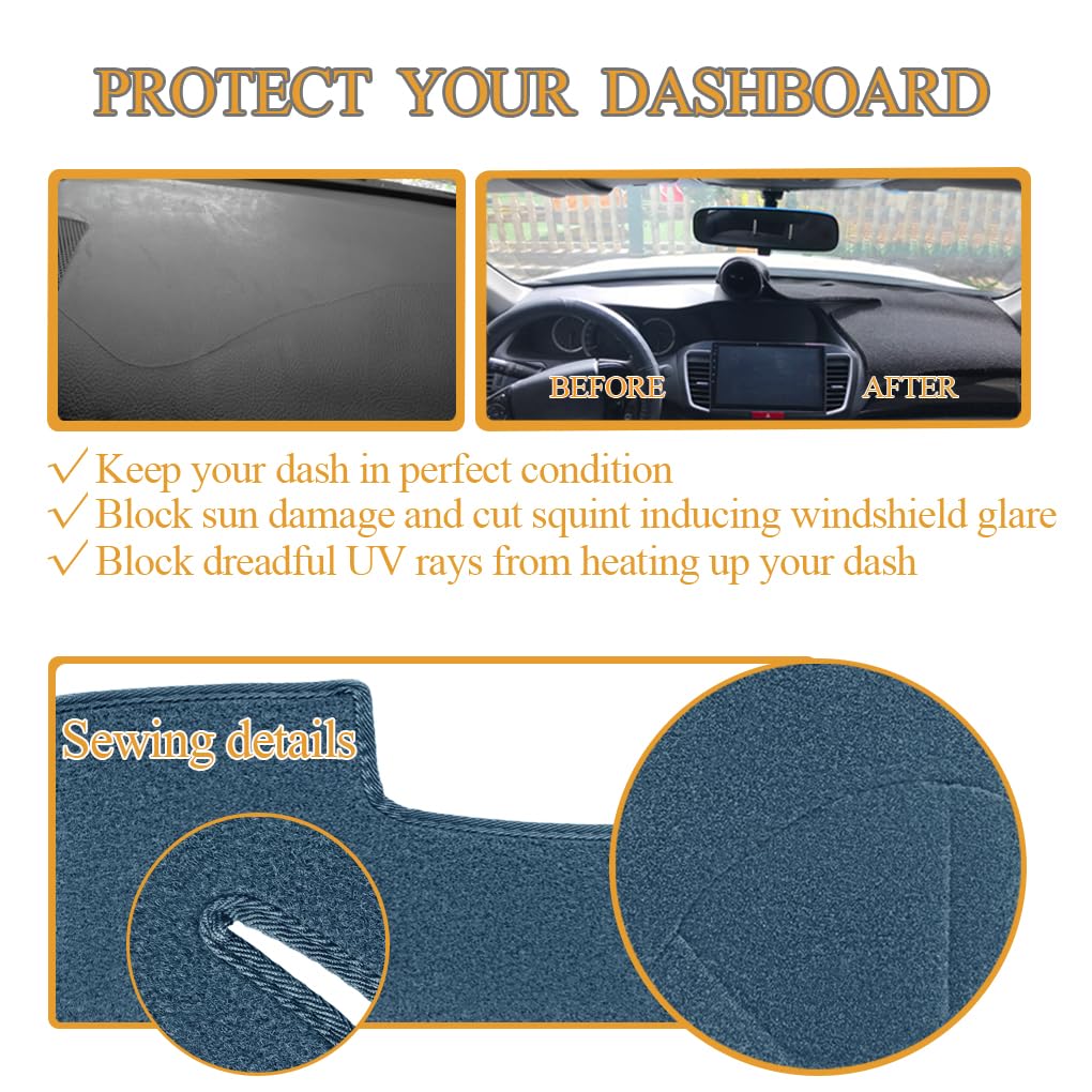 Dash Cover Fit for Chevy Chevrolet Silverado 1500 LT/WT 2500HD 3500HD 2007-2013, GMC Sierra 2007-2013 Dashboard Mat Carpet (08-13 Beige) Y74