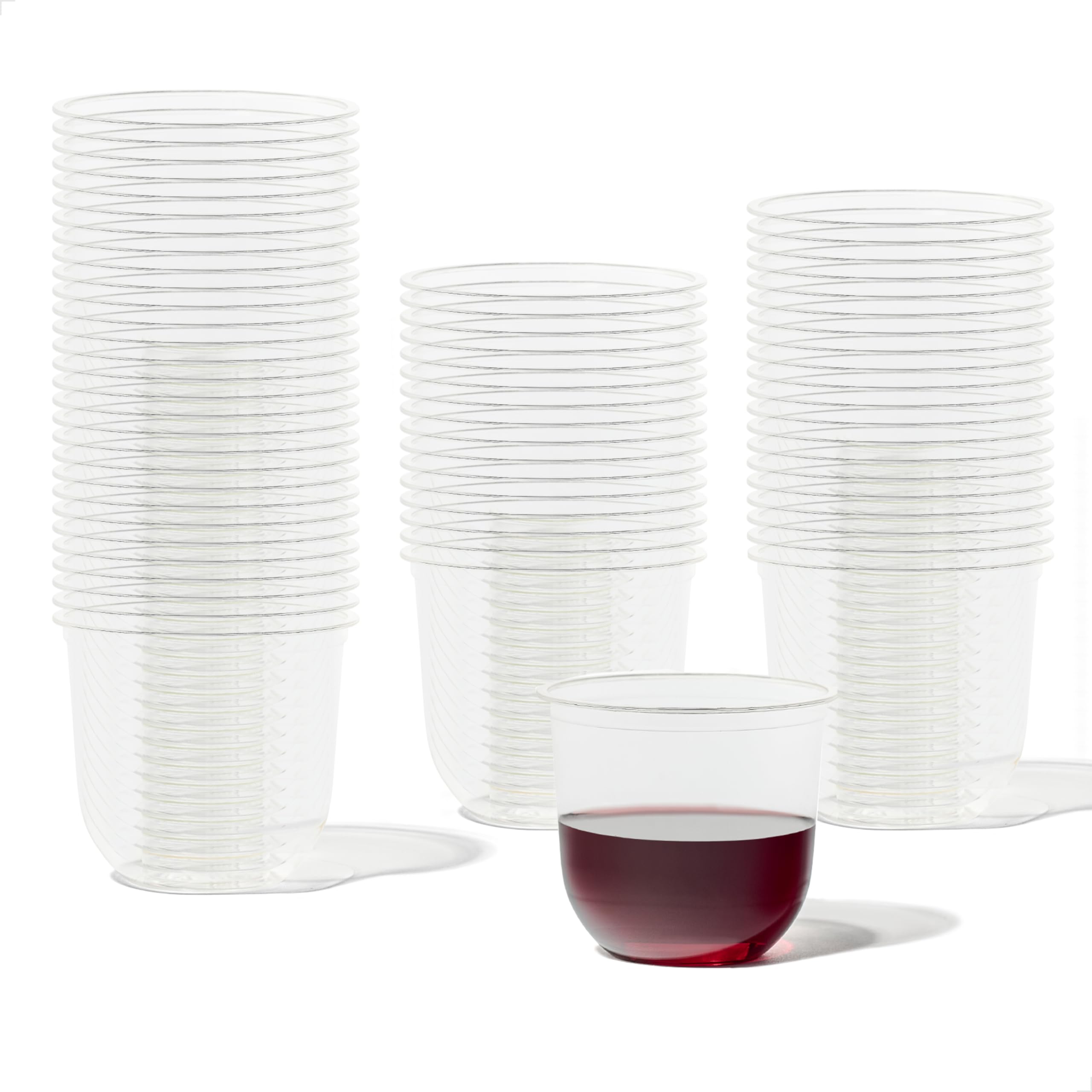 TOSSWARE NATURAL 12oz Arc - Plant Based 98mm Clear Cold Cups - Plastic Alternative for Parties, Bachelorettes, Weddings - Recyclable - Set of 100
