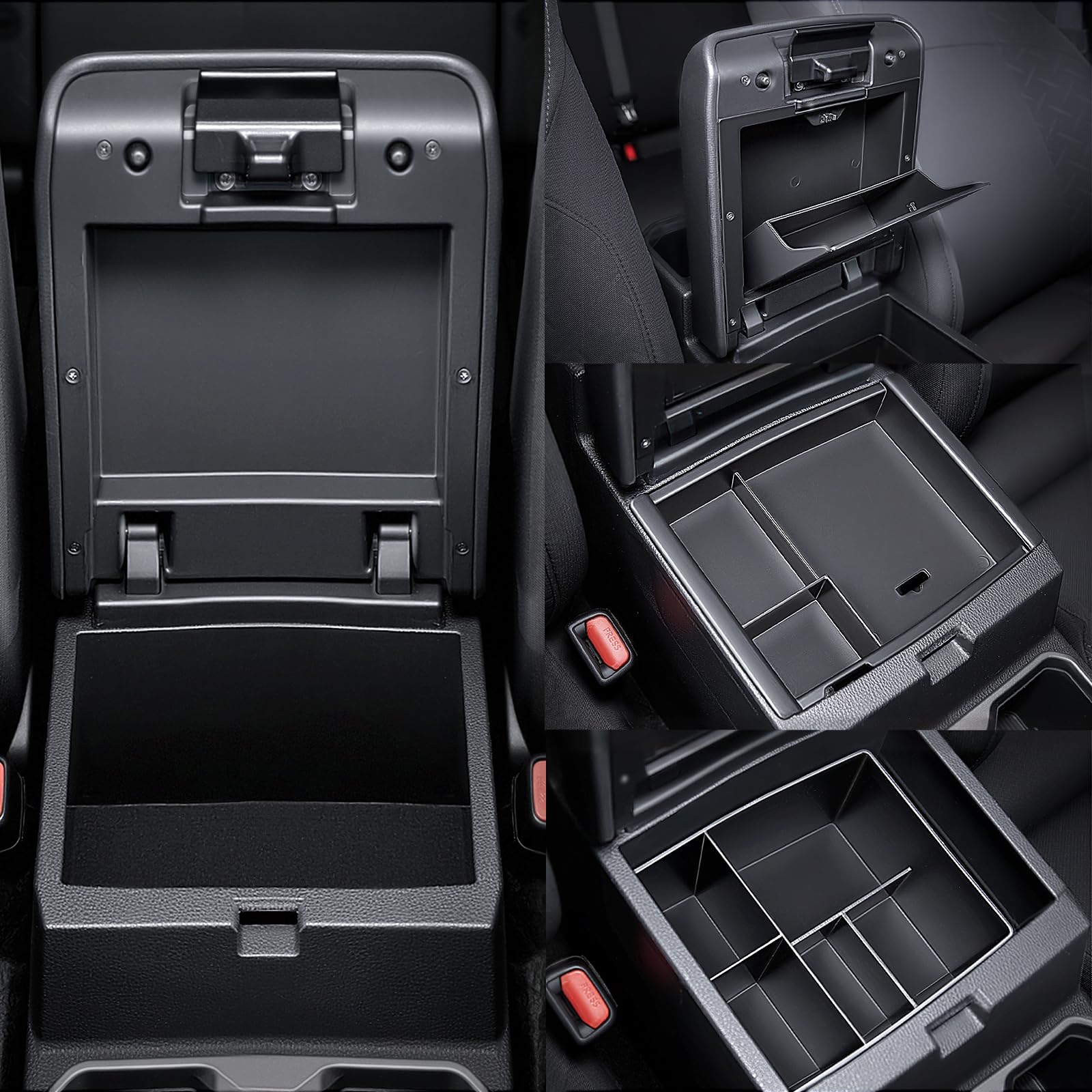 Carlimeki Center Console Organizer (3-piece set) for Tacoma 2016-2023 - for Tacoma Accessories