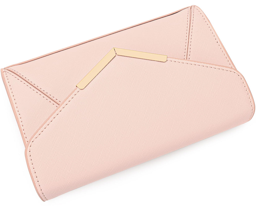DEXMAY Women Envelope Clutch Faux Saffiano Leather Evening Handbag Foldover Clutch Bag Formal Dressy Purse