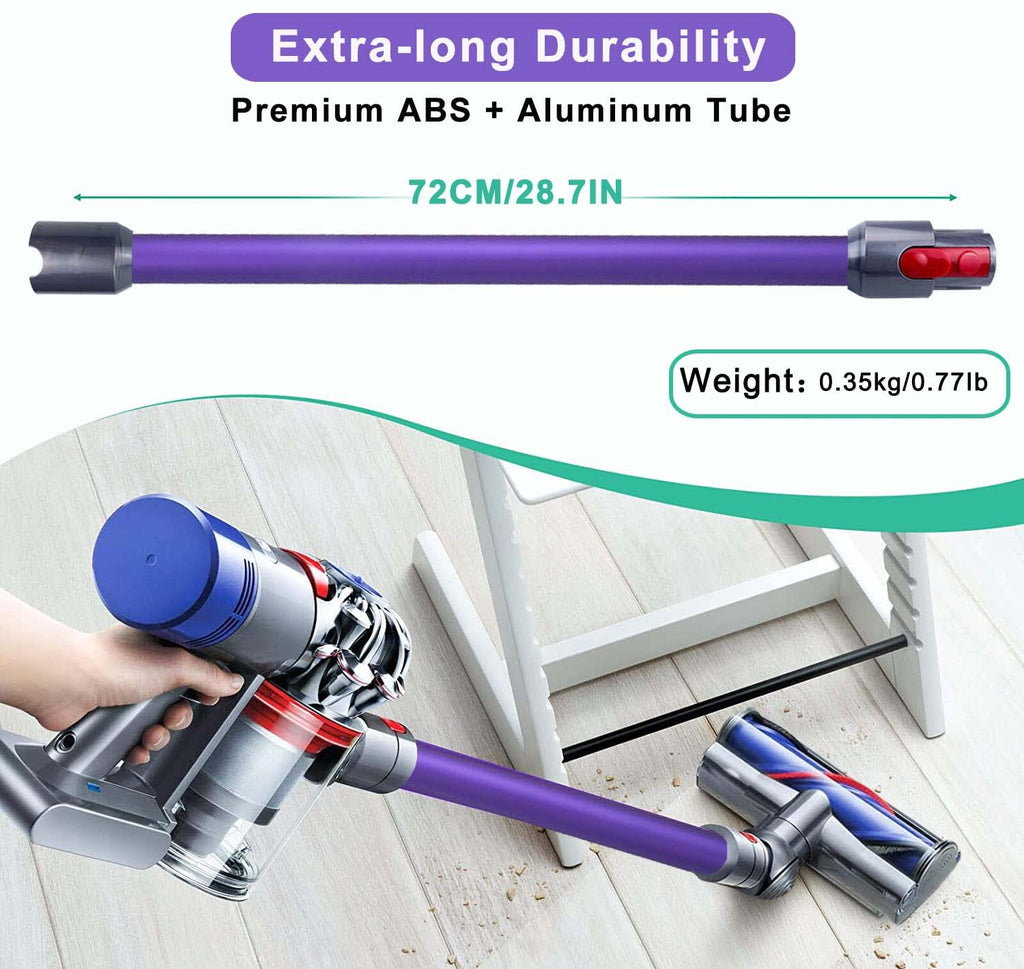 GYLBF Quick Release Wand Compatible for Dyson V15 V11 V10 V8 V7 Stick Vacuum Cleaners, Vacuums Attachment Extension Tube, 28.3 IN (Black)