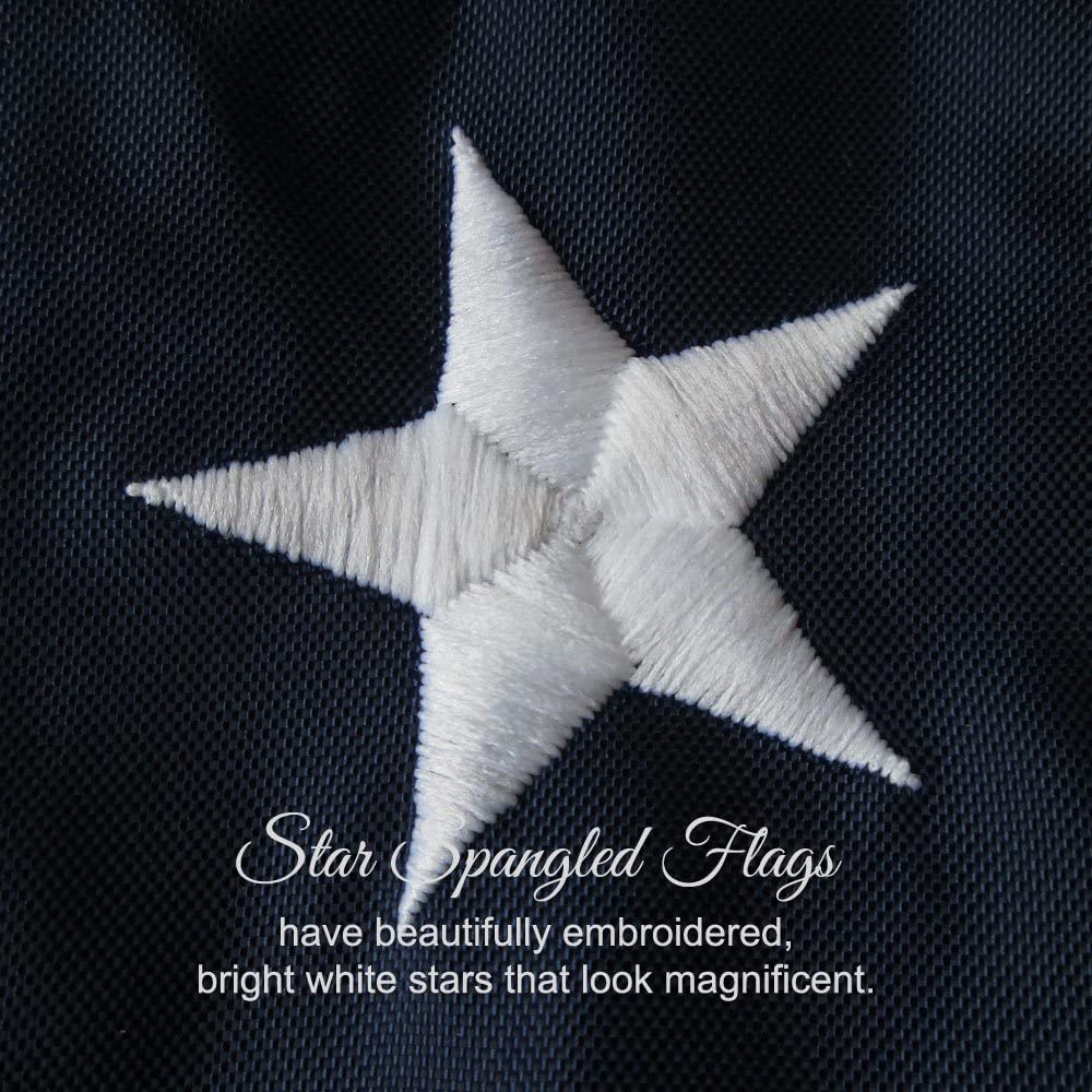 2x3 American Flags for Outside | 100% Made in USA American Flag 2x3, US Flag with Heavy Duty Nylon Built for Outdoor Home and Boat, Embroidered Stars, Sewn Stripes plus Quadruple Stitching on Fly End