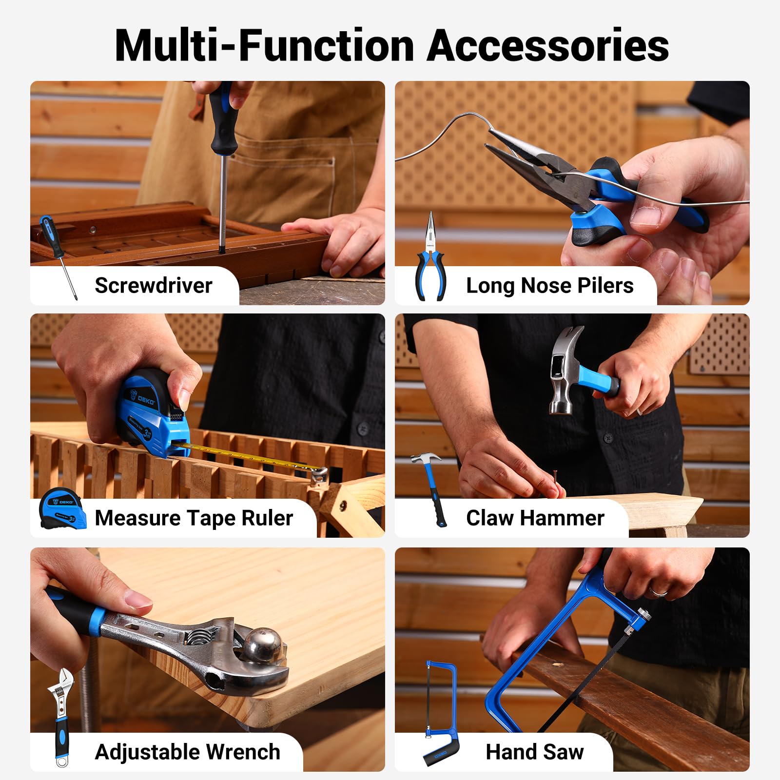 Tool Set: Tool Kit with 12V Cordless Drill, Hand Toolbox with storage case, Mechanic Tool set for Home Repairs, Green