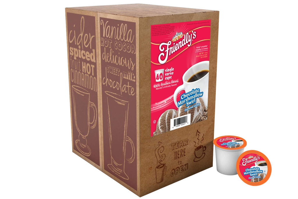 Friendly's Coffee Pods Assorted Flavored Ice Cream Variety Pack Compatible with Keurig K Cup Brewers, Assorted Variety Pack, 40 Count (Pack of 1)
