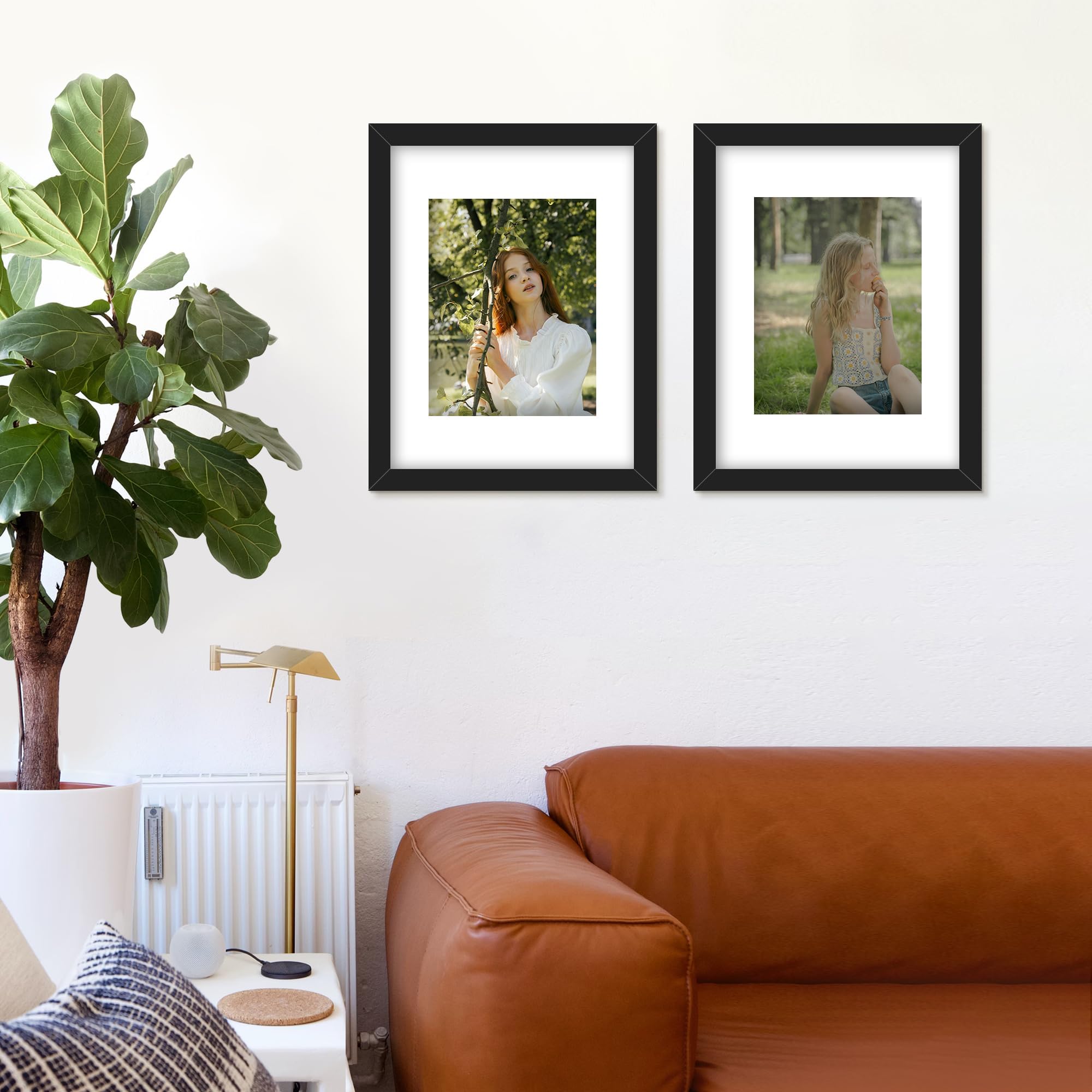 Picrit 24x34 Black Poster Frame 7 Pack, Display Pictures 20x30 Picture with Mat or 24 x 34 without Mat for Horizontal or Vertical Wall Mounting, Wall Gallery Photo Frames