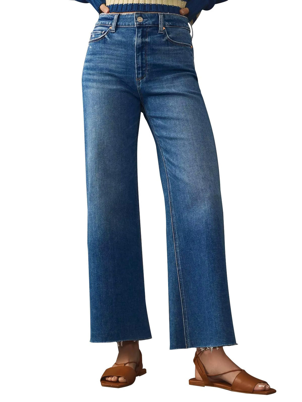 KUNMI Jeans for Women Wide Leg Baggy High Waist Boyfriends Straight Leg Stretchy Denim Pants Trendy Fall 2025