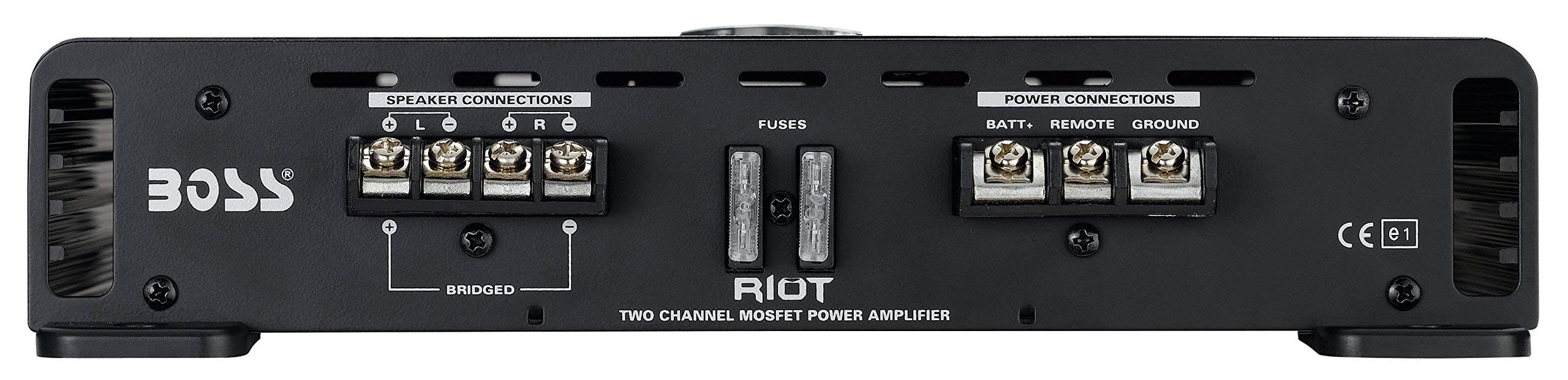 BOSS Audio Systems R1004 Riot Series 4 Channel Class A/B Car Amplifier - 400 High Output, IC (Integrated Circuit), Hook Up to Subwoofer for Bass