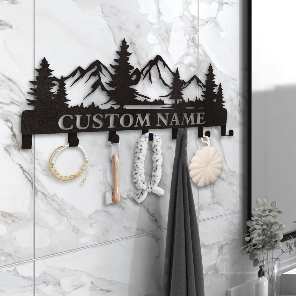 Dyoart Personalized Couple's Name Key Rack, Wall Mounted Metal Key Holder for Housewarming Gifts,ignent Bedding