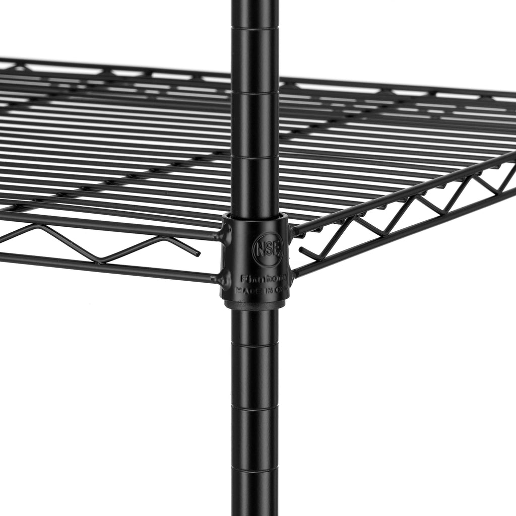 Finnhomy Heavy Duty 5 Tier Wire Shelving Unit, 18x18x59-inches 5 Shelves Storage Rack, Metal Shelving with Thicken Steel Tube, NSF Certified, Chrome