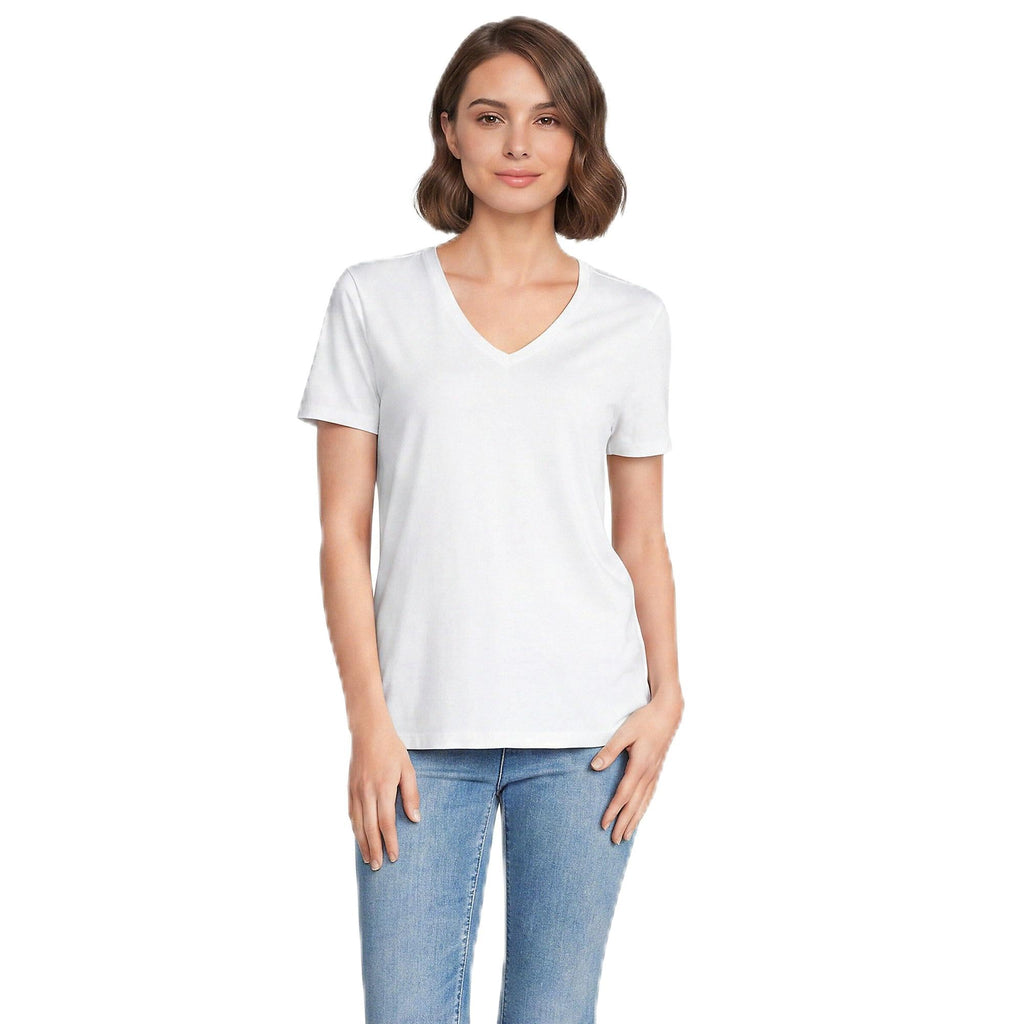 Lands' End Women's Relaxed American-Grown Supima Cotton V-Neck T-Shirt