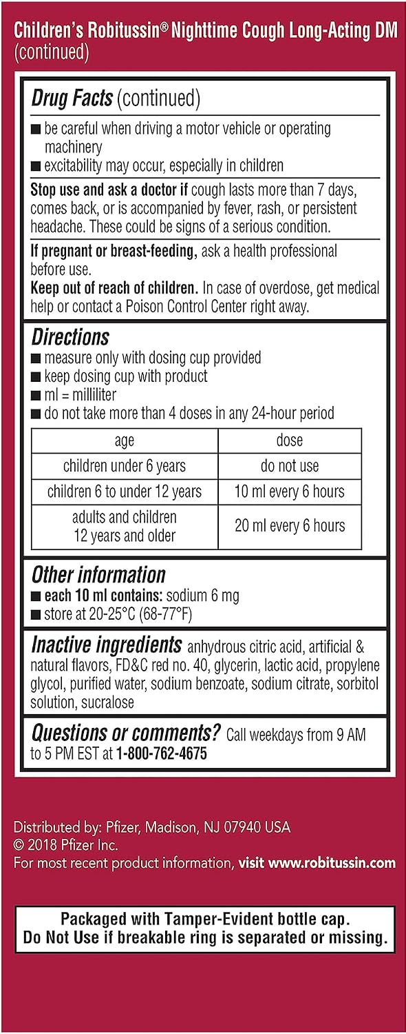 Children's Robitussin DM Day and Night Cough Relief Value Pack, Cough Medicine, Grape/Fruit Punch Flavor - 4 Fl Oz x 2